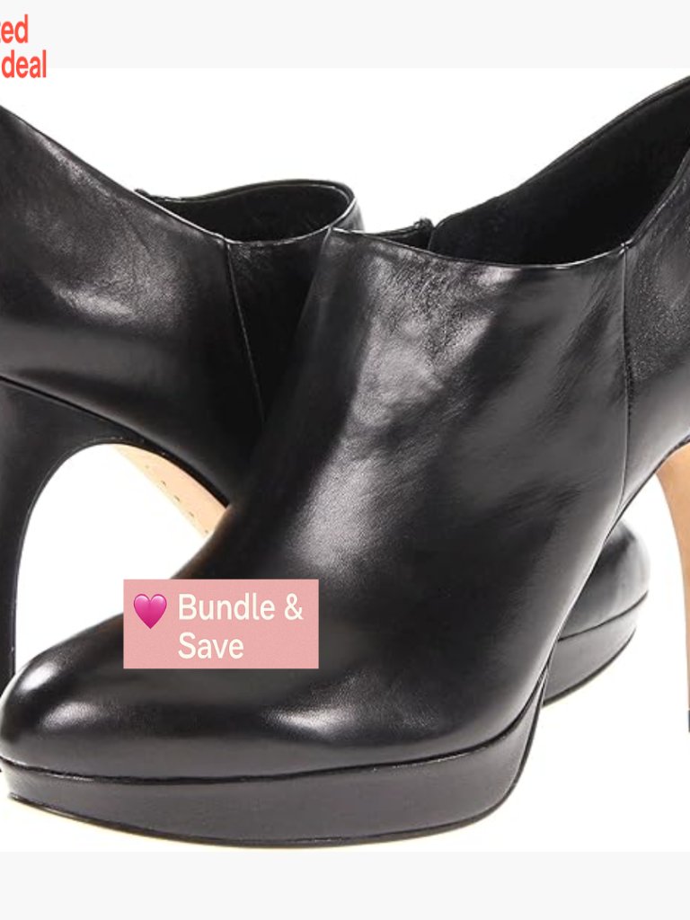 Suede Leather Ankle Bootie With Side Zipper And Platform Heel